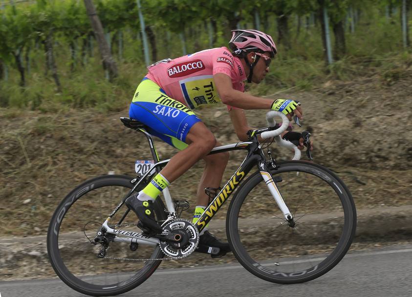 Contador in azione. Bettini